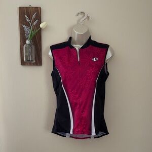 Pearl Izumi Women's Pink and Black Sleeveless Cycling Jersey